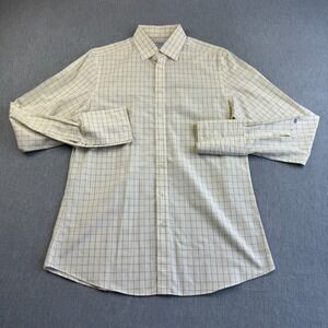Charles Tyrwhitt‎ Shirt Mens 16/36 Yellow Check Jermyn Street London French Cuff